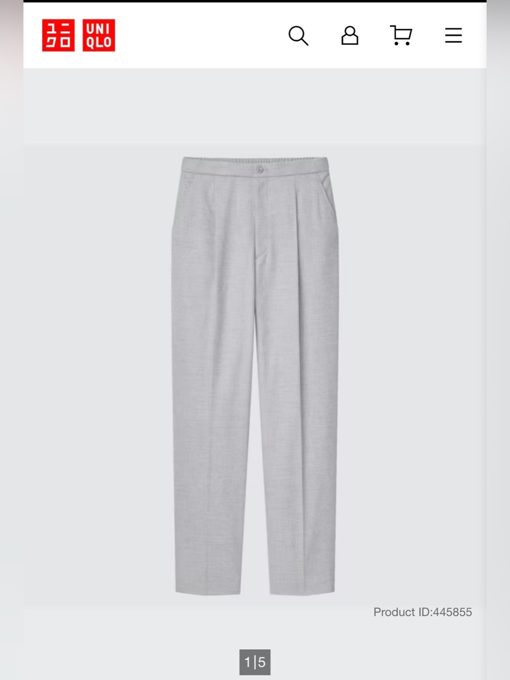Uniqlo | M | Grey | Flannel Tapered Trousers